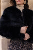 PAULA FAUX FUR JACKET - BLACK