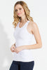 SEAMLESS RIBBED TANK - WHITE